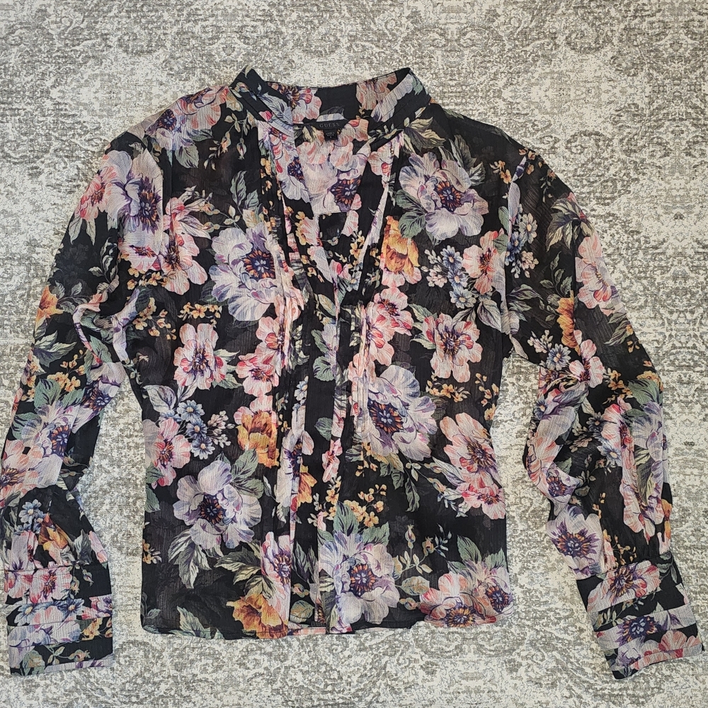 Guess Floral Long Sleeve Blouse
